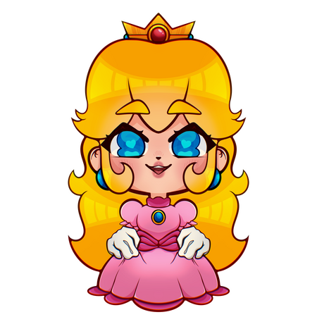 Peach Sticker Art